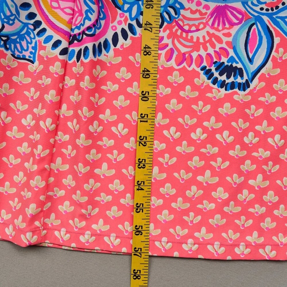 LILLY PULITZER MINKA MAXI DRESS Sz 4 BEACH BUNGALOW CORAL SPRITZ STRETCH - Picture 5 of 6